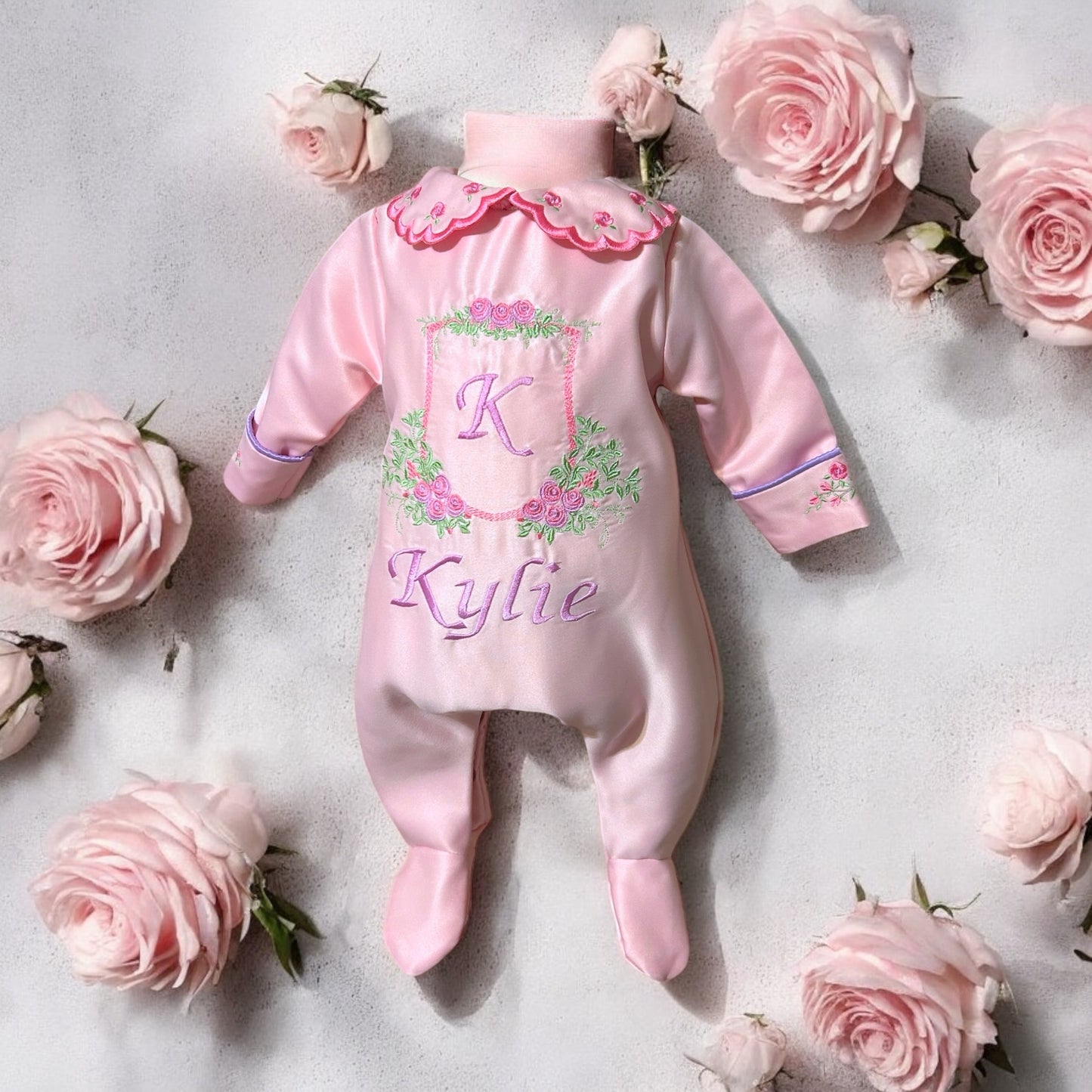 Baby grow and bonnet